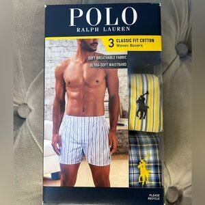 Polo Ralph Lauren Classic Fit Cotton Boxers Pack of 3 Size Large
